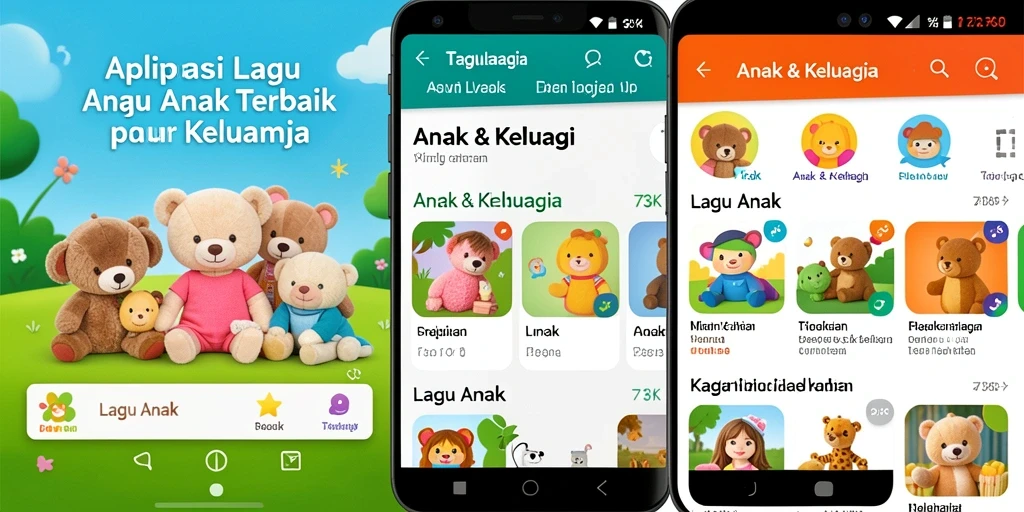 Tampilan antarmuka aplikasi 73K yang ceria dan menarik.