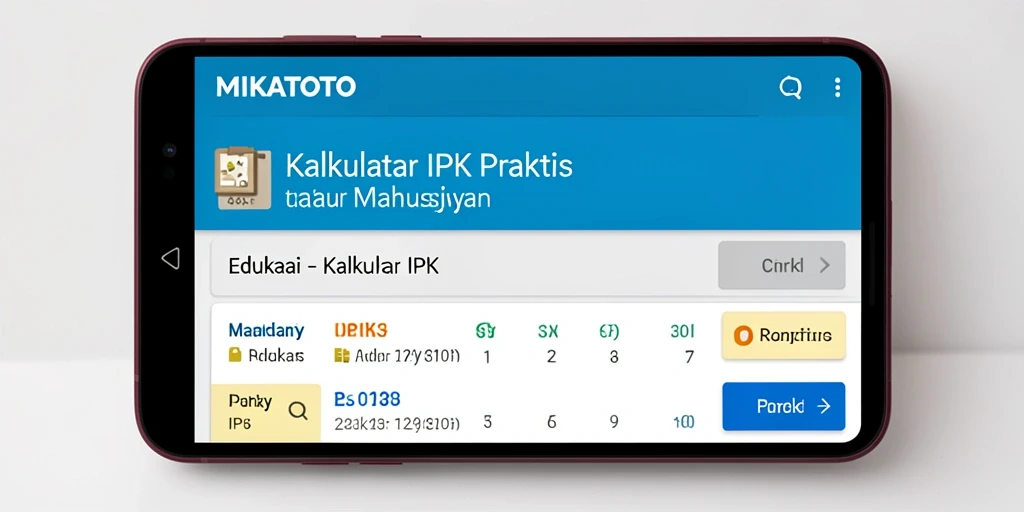 Tampilan MIKATOTO yang modern dan fungsional sebagai Kalkulator IPK.