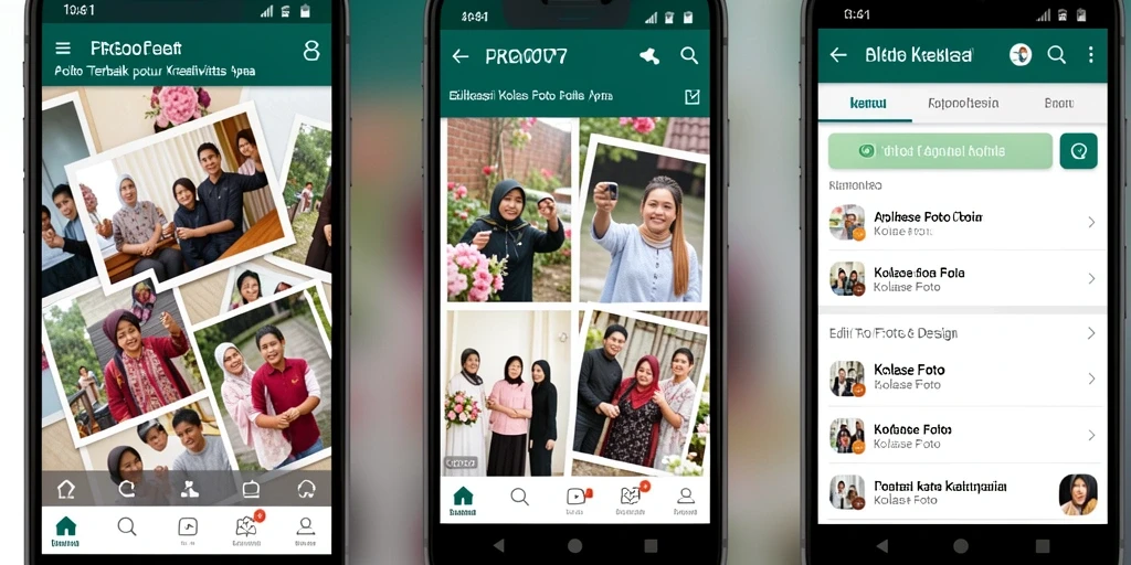 Antarmuka PRG007 yang inovatif untuk membuat kolase foto.