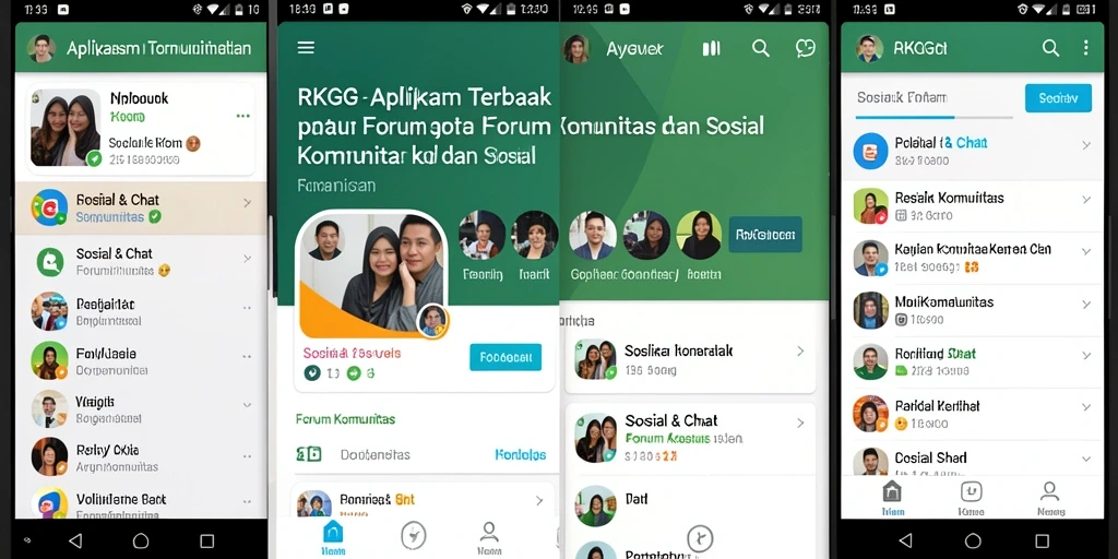 Tampilan antarmuka RKGG untuk forum komunitas yang interaktif.