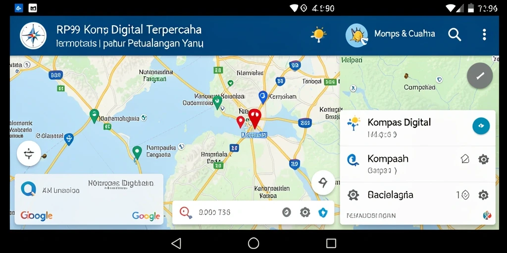 Screenshot antarmuka aplikasi Kompas Digital RP99 yang intuitif.