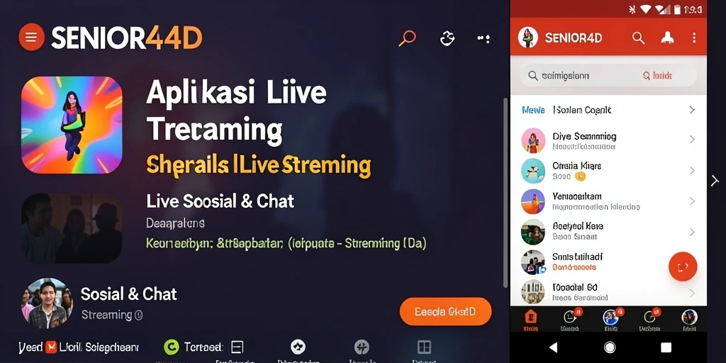 Antarmuka SENIOR4D yang menarik saat melakukan Live Streaming.