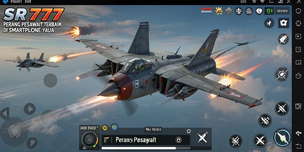 Tampilan antarmuka menarik dari game Perang Pesawat SR777.
