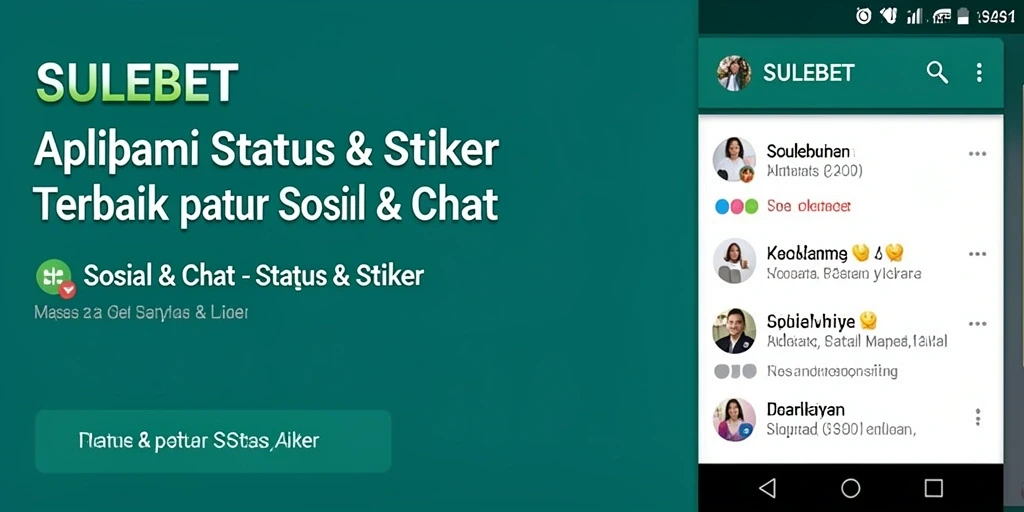 Tampilan antarmuka SULEBET dengan berbagai pilihan Stiker dan Status.