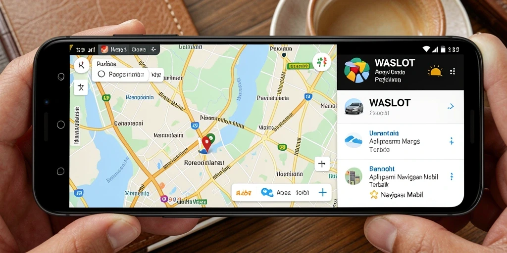 Tampilan antarmuka WASLOT untuk Navigasi Mobil yang intuitif.